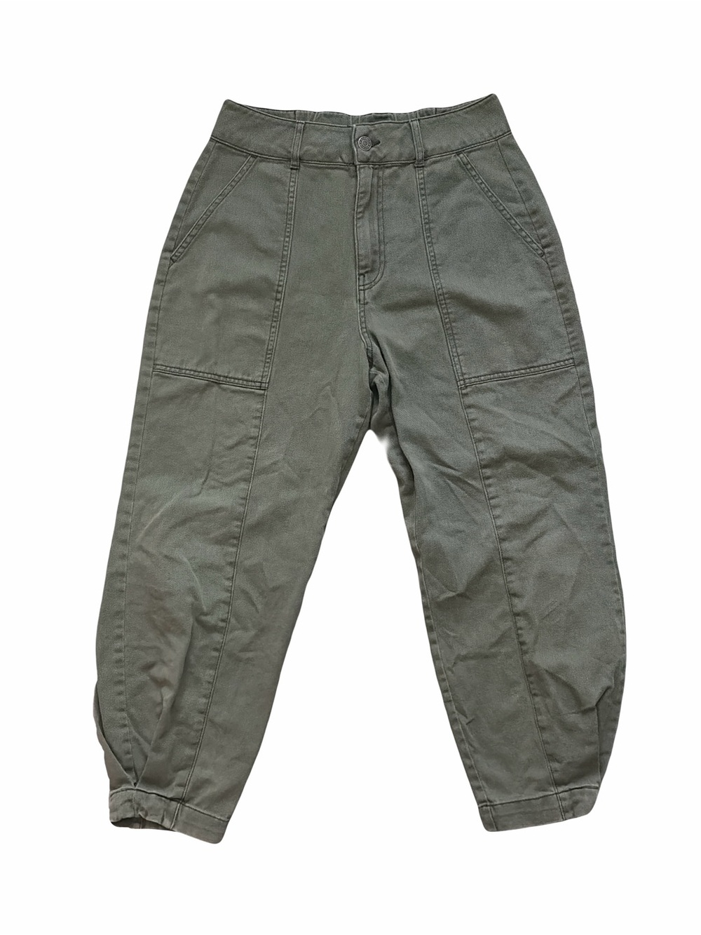 GARAGE High-Waisted Barrel-Leg Utility Pants
